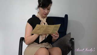 Big Tit MILF asistan vòl Wanilianna - Upskirt, Kilòt, ak Chosèt